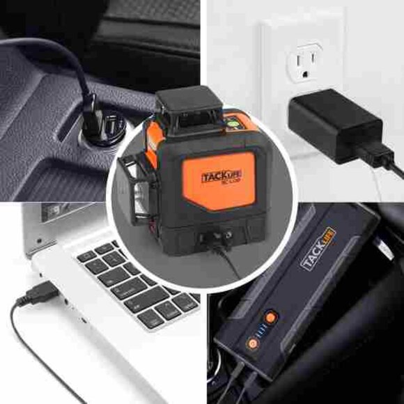 Tacklife Cross-Line Laser Level 360°, Horizontal and Vertical Alignment - Picture 4 of 8